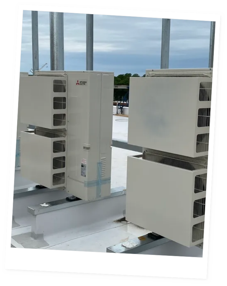 Photo of commercial rooftop HVAC units